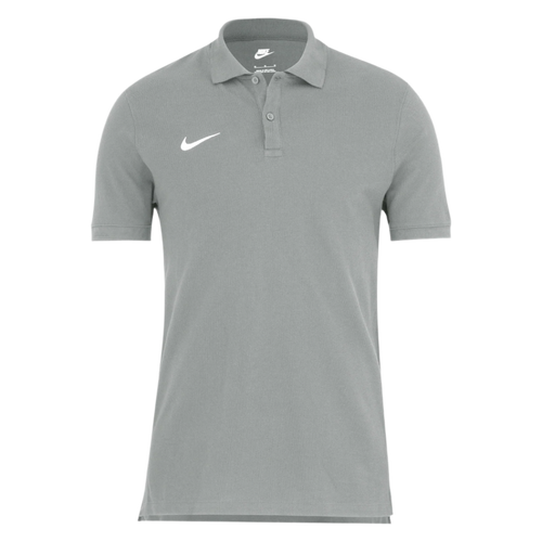 Mens Nike Team Cotton Polo-HEATHER GREY