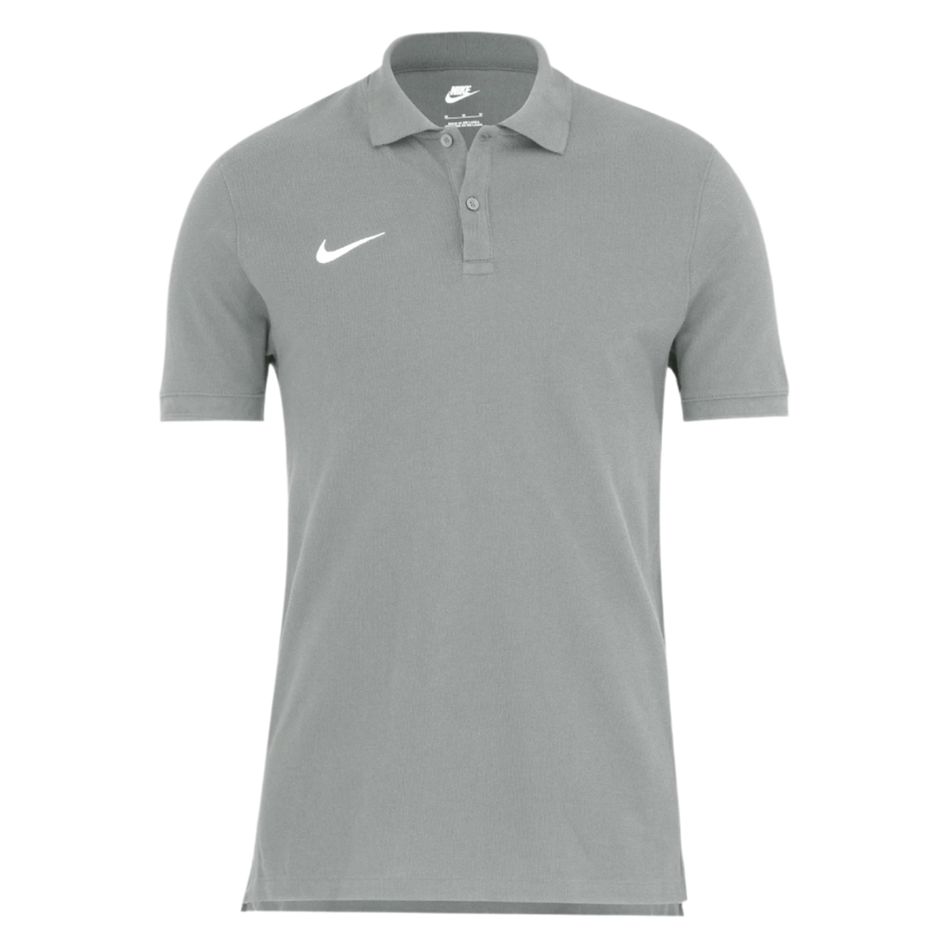 Mens Nike Team Cotton Polo-HEATHER GREY