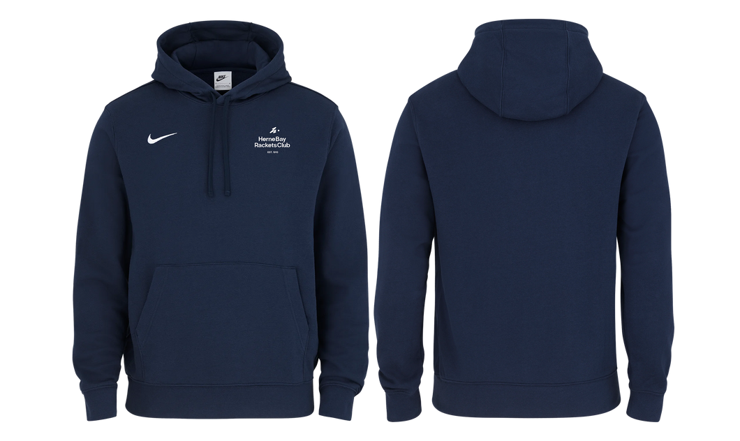 Herne Bay Unisex Nike Team Club Pull Over Hoodie  - Navy