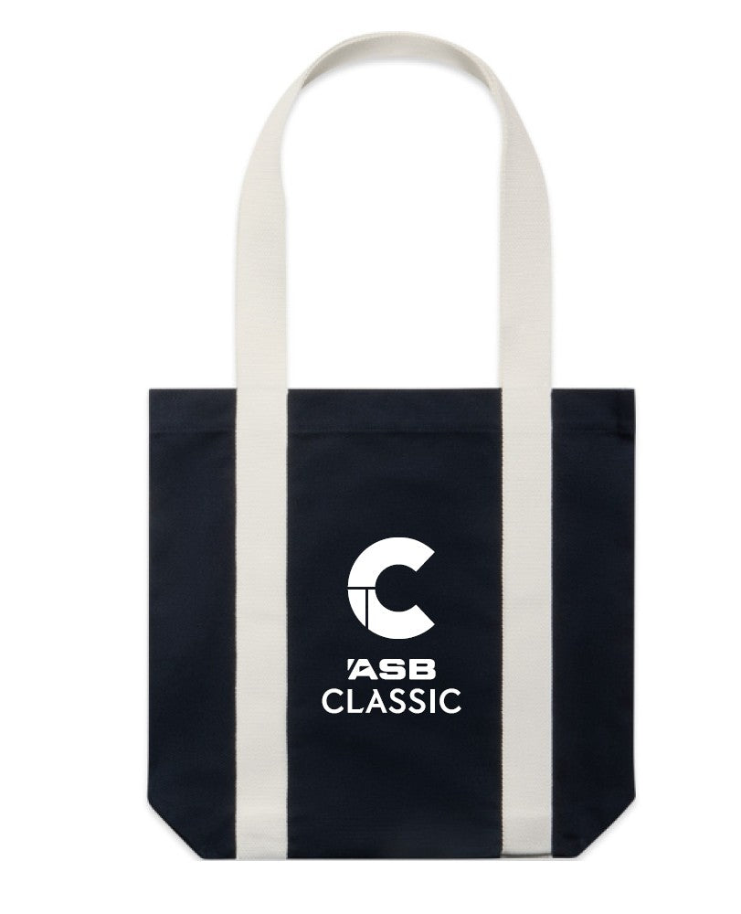 ASB Classic Large Logo Navy and Cream Tote Bag